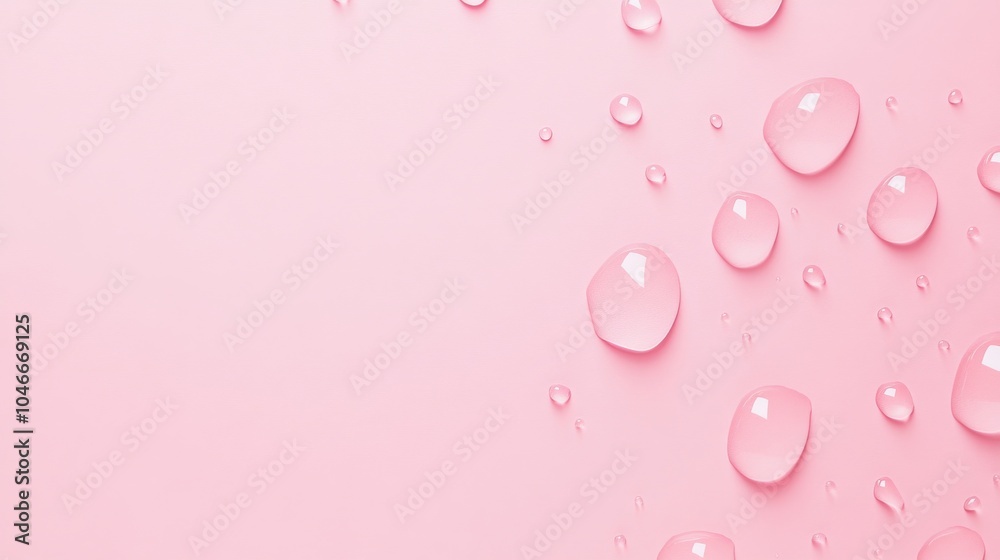 Photo of, Pink background with overlapping raindrops for design, banner template Photo of, Pink background with overlapping raindrops for design, banner template