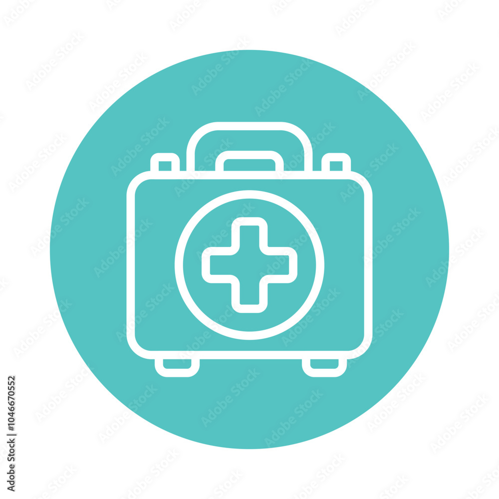 Medical kit vector Outline Cricle Design icon. Cancer Symbol on White background EPS 10 File Medical kit vector Outline Cricle Design icon. Cancer Symbol on White background EPS 10 File