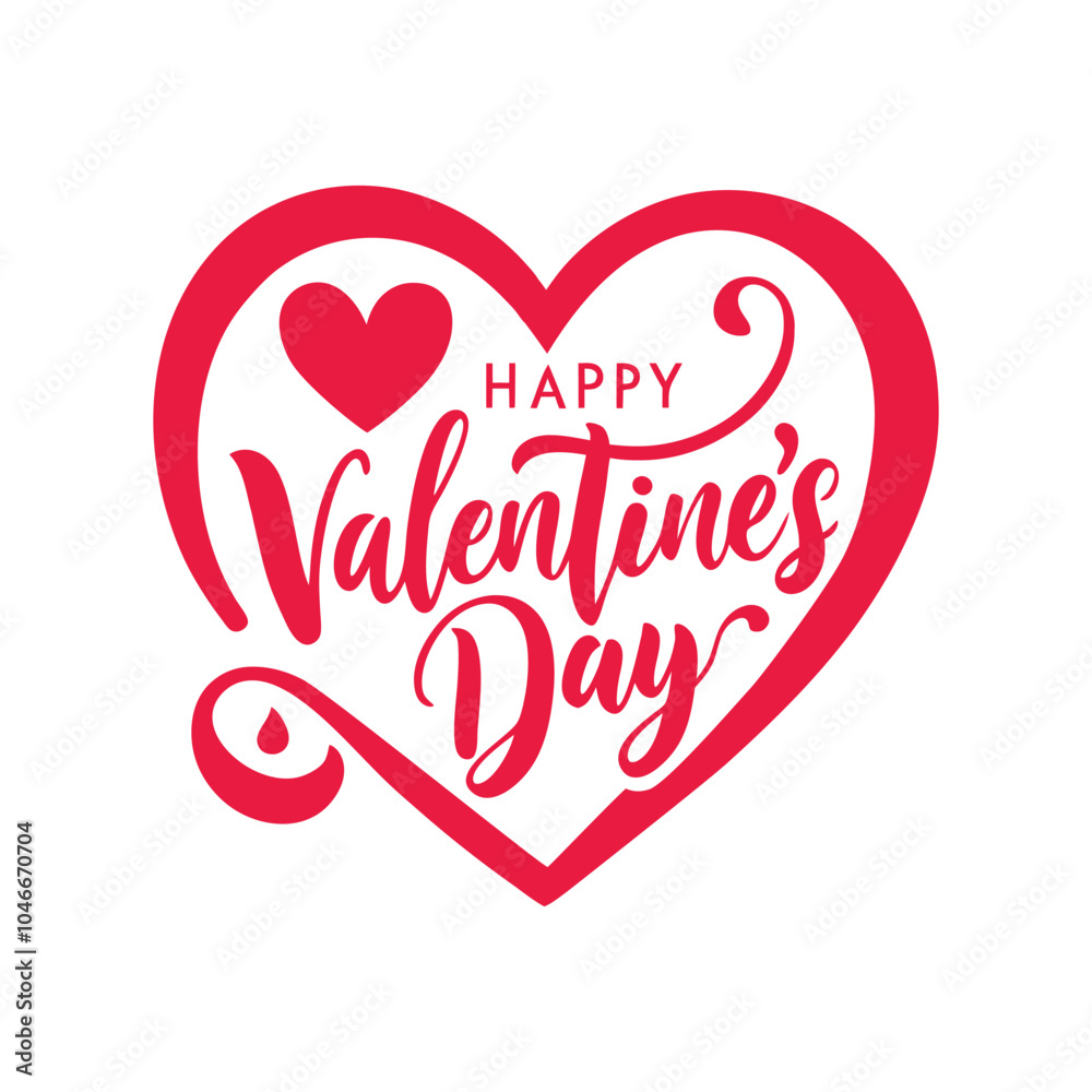 Happy Valentine's Day Calligraphy Art Vector - Elegant Love-Themed Design Happy Valentine's Day Calligraphy Art Vector - Elegant Love-Themed Design