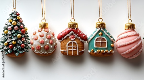 Miniature Gingerbread House Christmas Ornaments