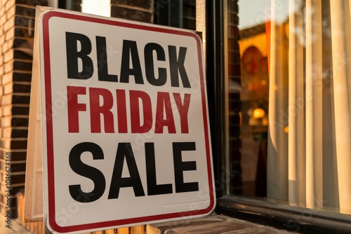 Storefront display promoting Black Friday sale event. 