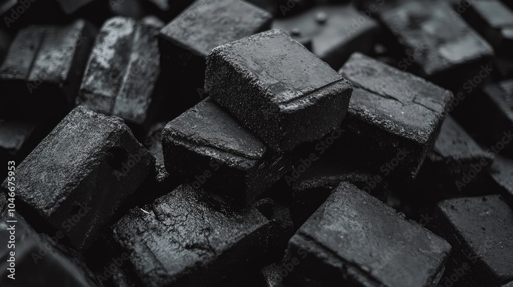 A detailed black and white photograph of black bricks piled together, symbolizing durability, strength, and industrial simplicity. A detailed black and white photograph of black bricks piled together, symbolizing durability, strength, and industrial simplicity.