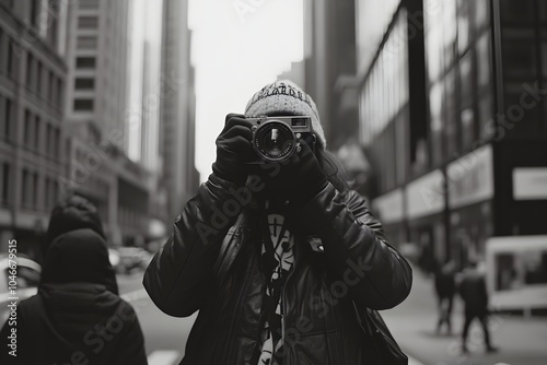 Candid Analog Street Photographer Captures Moment with Classic Leica