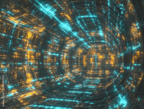 Quantum Tunnel Vortex abstract background