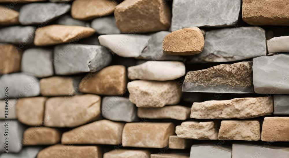 Natural Stone Walls with Transparent Accents Natural Stone Walls with Transparent Accents