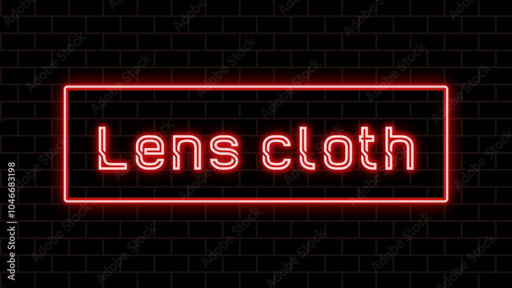 Lens cloth のネオン文字 Lens cloth のネオン文字