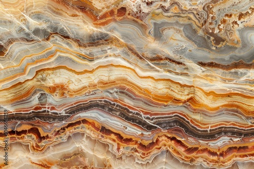 Image of Warm brown marble pattern with white veins. Texture for background usage