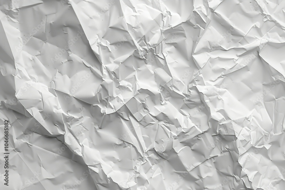 Obraz premium Image of Crumpled sheet of toned white paper. Texture for background usage