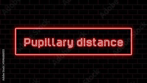 Pupillary distance のネオン文字 photo