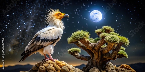 Egyptian Vulture Night Socotra Bottle Tree Photography photo