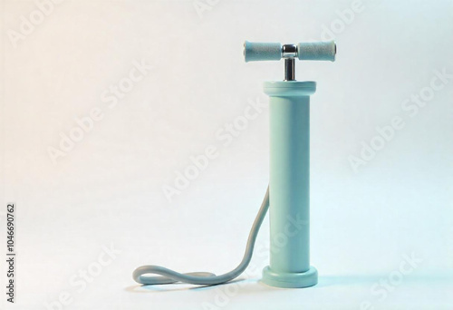 Air Pump for Bicycles with Durable Nozzle and Rubber Hose