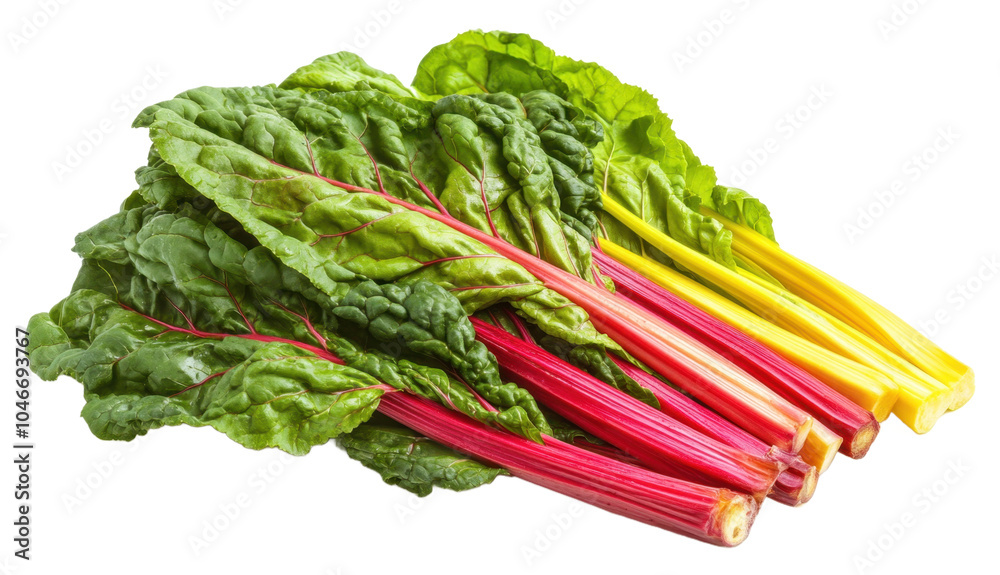 Bunch of swiss chard leaves isolated on a transparent background PNG Bunch of swiss chard leaves isolated on a transparent background PNG