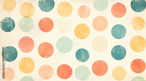 Colorful polka dot pattern on a soft background, ideal for creative projects and design.