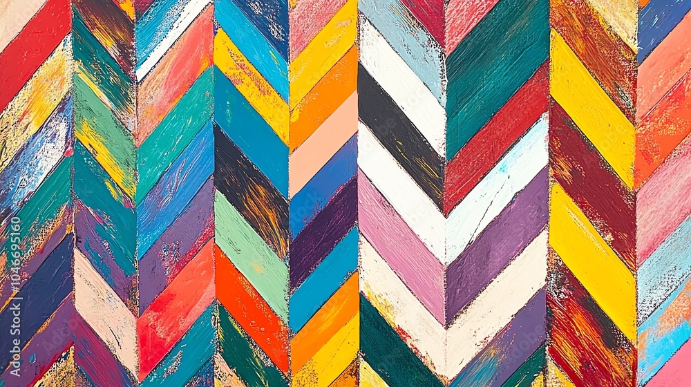 Colorful chevron pattern with vibrant hues and artistic textures, perfect for backgrounds and design projects. Colorful chevron pattern with vibrant hues and artistic textures, perfect for backgrounds and design projects.