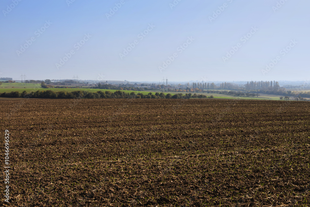 Agricultural landscape with fields Agricultural landscape with fields