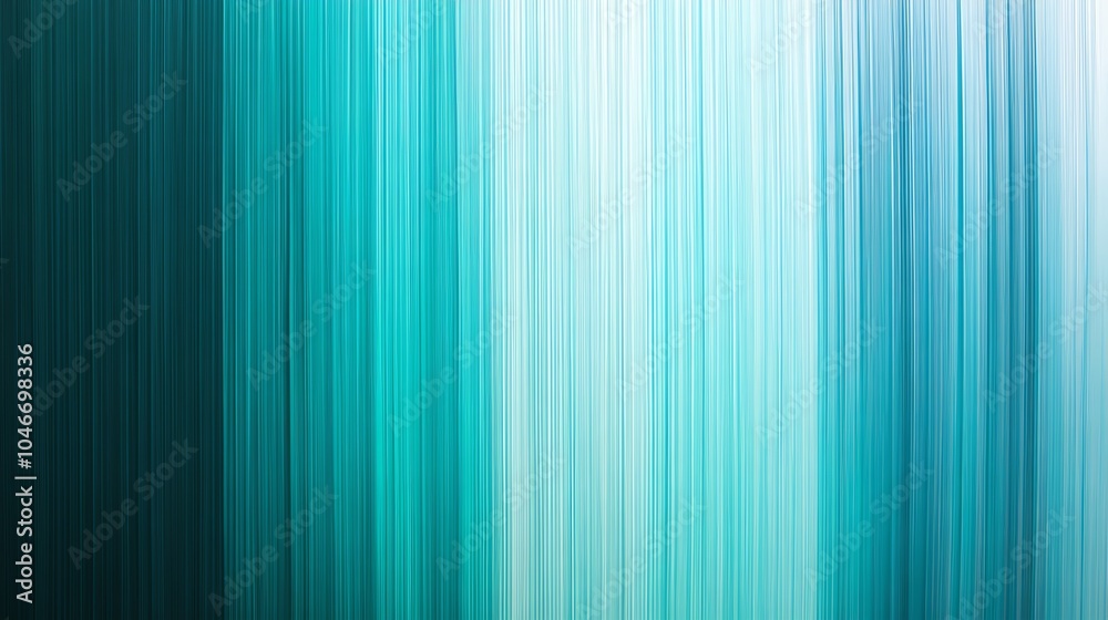 Fototapeta premium Abstract teal gradient pattern with soft lines, creating a soothing and modern atmosphere.