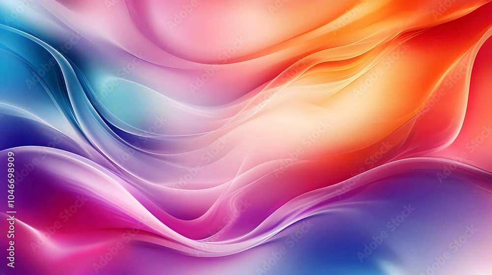 Fototapeta premium Colorful Abstract Wavy Background Design