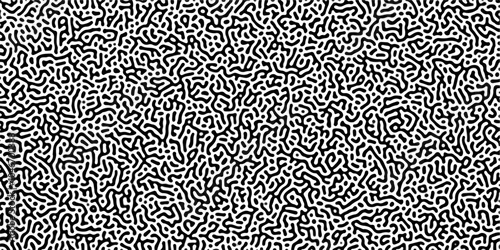 Gradient noise line abstract spread geometric background. Monochrome Turing reaction background. Abstract diffusion pattern with chaotic shapes. Vector illustration 