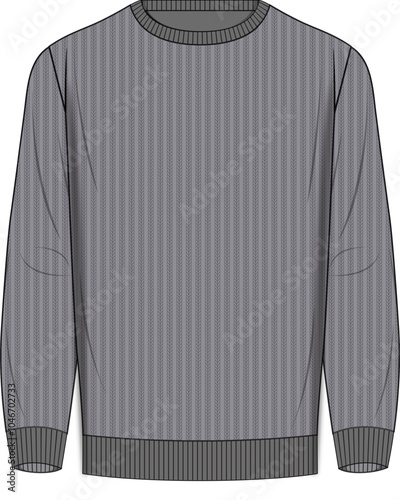 Half cardigan stitched sweater vector