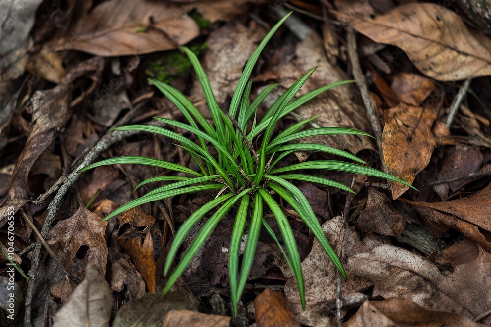 Sedge. Pennsylvania Sedge in Shade. Perennial Grass in Eastern Timberland Sedge. Pennsylvania Sedge in Shade. Perennial Grass in Eastern Timberland