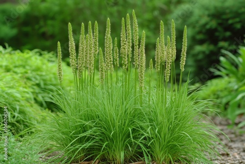 Sedge - Carex pensylvanica: Pennsylvania Sedge in Shade of Timberland Grove photo