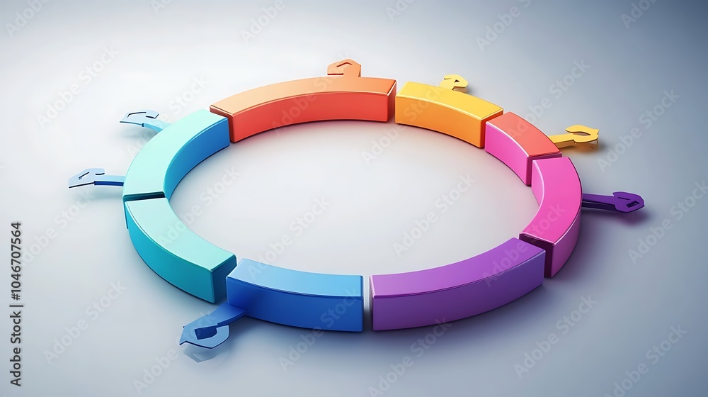 Colorful Circular Diagram with Arrows Colorful Circular Diagram with Arrows
