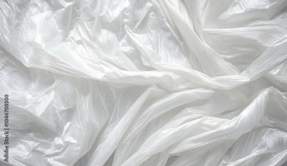 Close-Up View of White Plastic Wrap Texture Close-Up View of White Plastic Wrap Texture