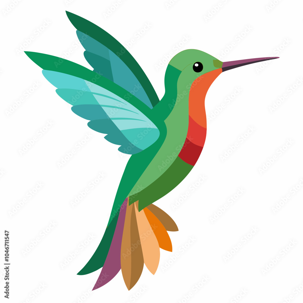 Obraz premium hummingbird and flower