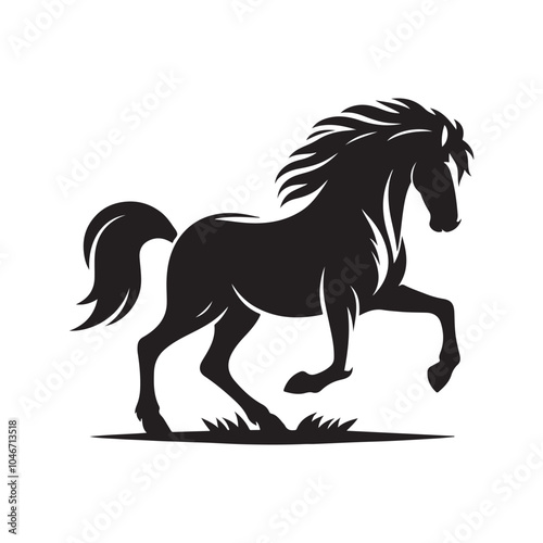 Horse Silhouette Vector Design.