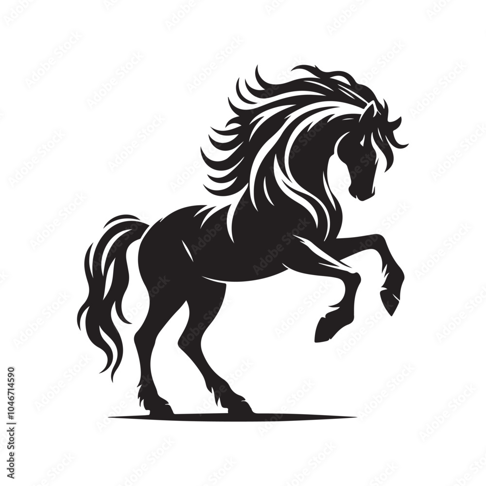 Vector Illustration of Horse Silhouette. Vector Illustration of Horse Silhouette.