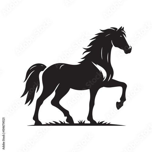 Vector Illustration of Horse Silhouette.