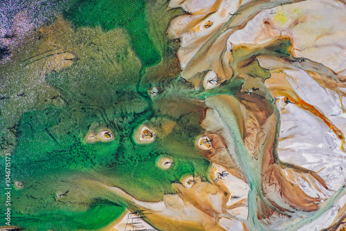 Aerial photography of lakes and hills