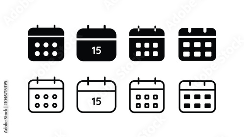 Calendar event icon set