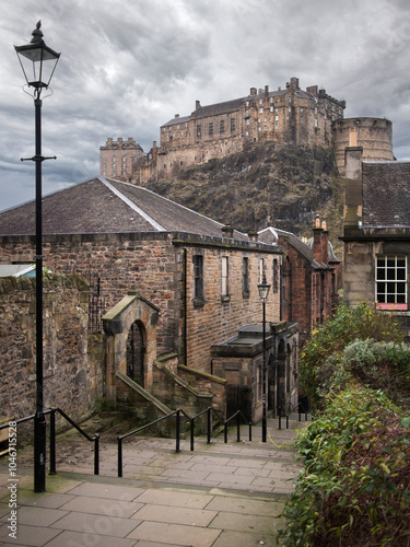 View of Edinburgh Castle from the Vennel Steps