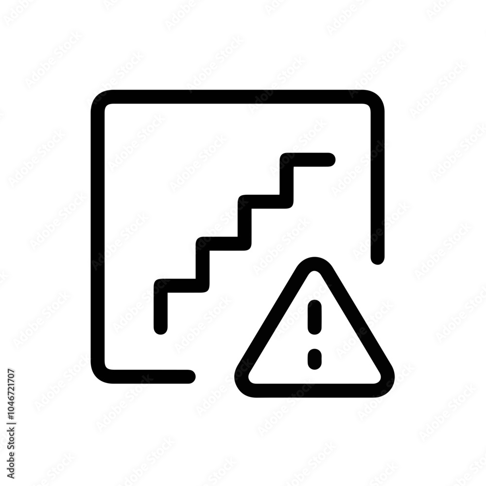 Fototapeta premium Warning signal icon symbol vector image Illustration