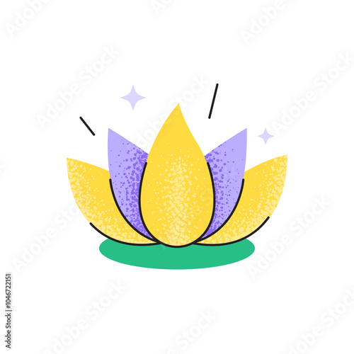 Wellness and a balanced life.Mental and spiritual health icon.Vector flat illustration isolated on a white background.