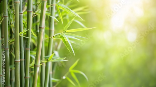 Lush Bamboo Lines in Serene Nature Background
