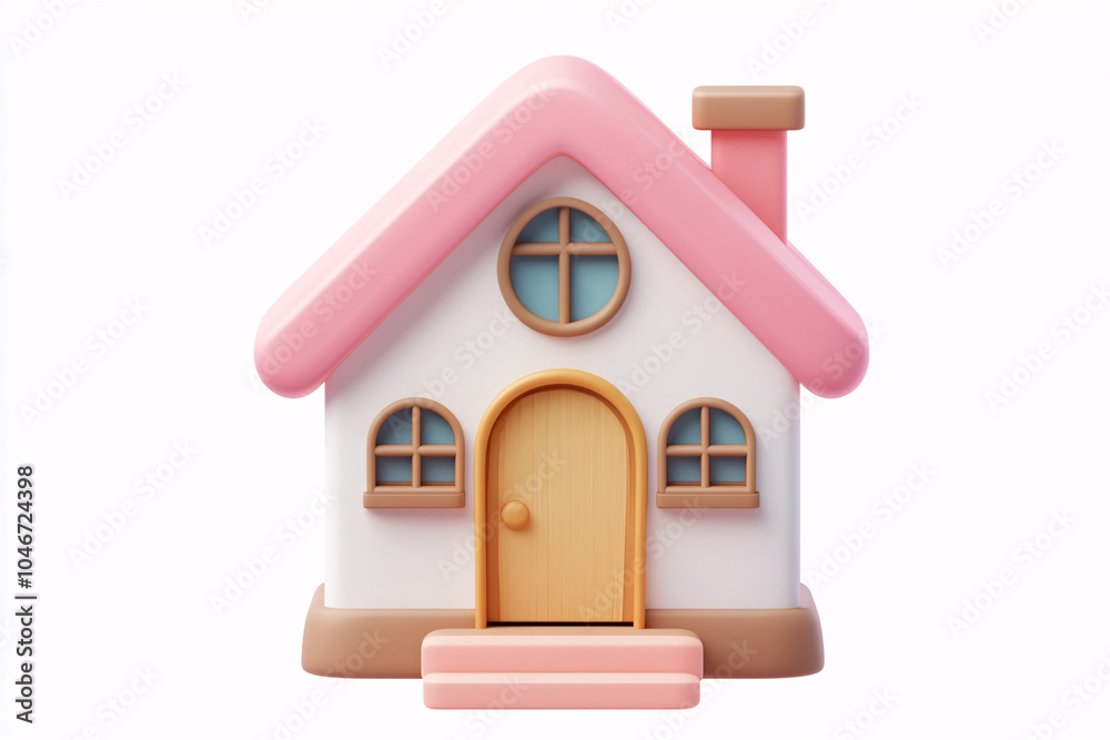 Fototapeta premium House in 3d, on white background