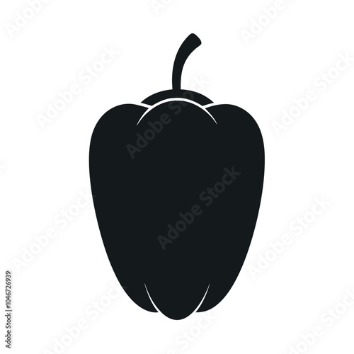 pepper silhouette vector art white background