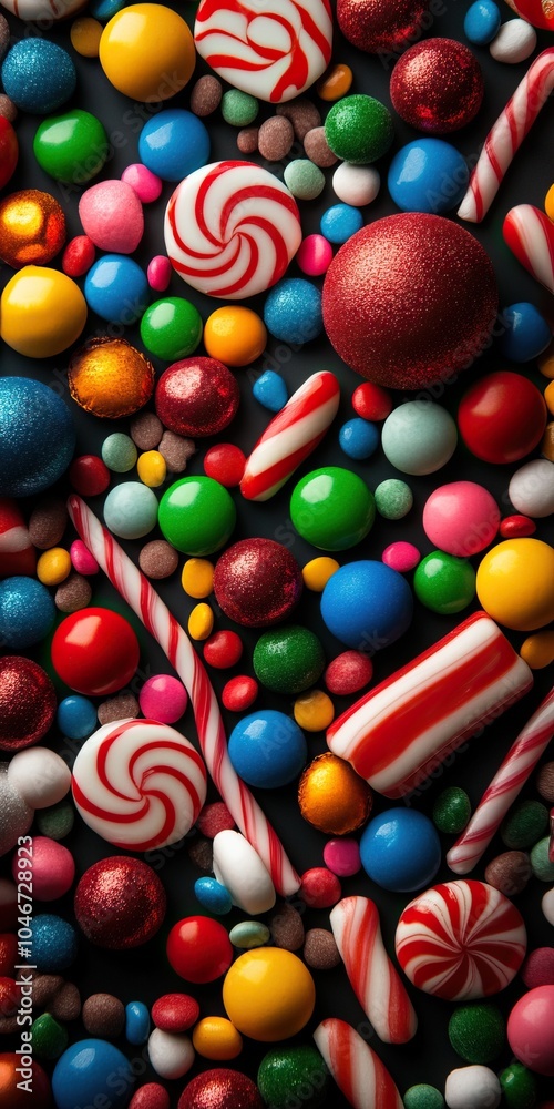 Fototapeta premium Colorful assortment of candies and sweets, perfect for desserts or celebrations.