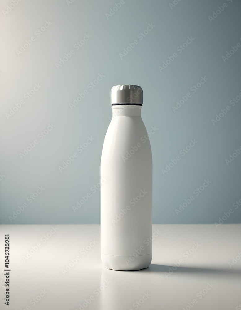Metal white bottle Mockup Metal white bottle Mockup