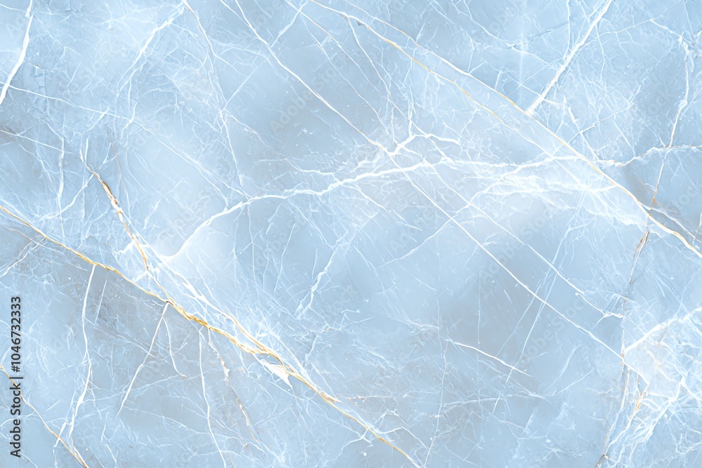 Fototapeta premium High-resolution image of a smooth, light blue marble texture with fine white veins, perfect for backgrounds, design projects, and decoration.