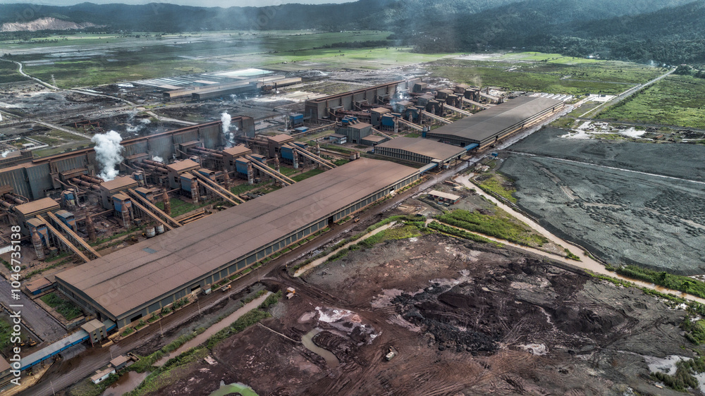 Fototapeta premium Nickel extraction, effects on environment, East Sulawesi, Indonesia.