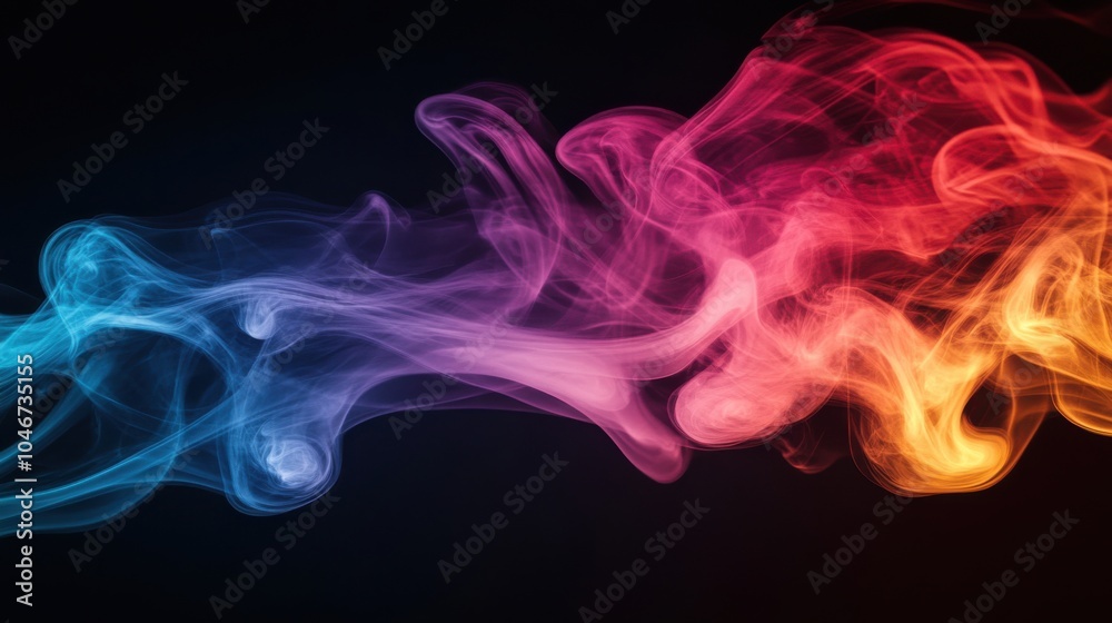 Colorful smoke trails Colorful smoke trails