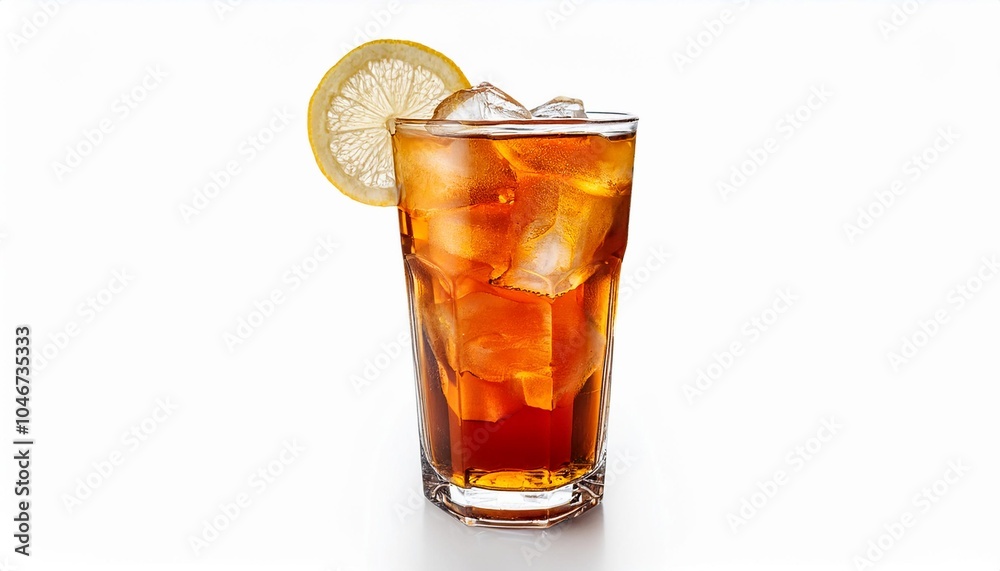 Iced Tea on white background isolated. Beverage. Drink.