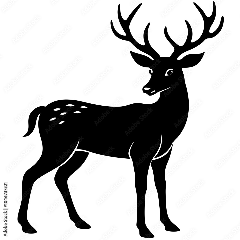 Fototapeta premium deer silhouette vector