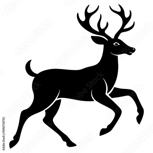 silhouette of deer