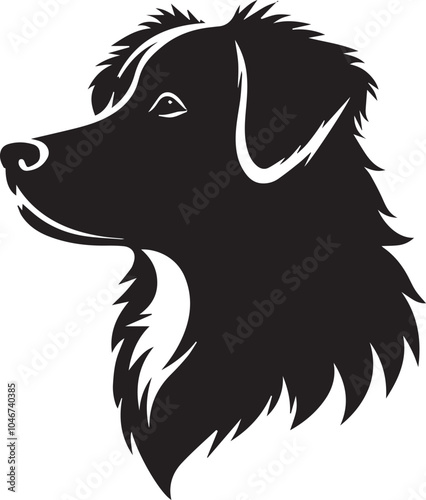 Creative Dog Silhouette white background