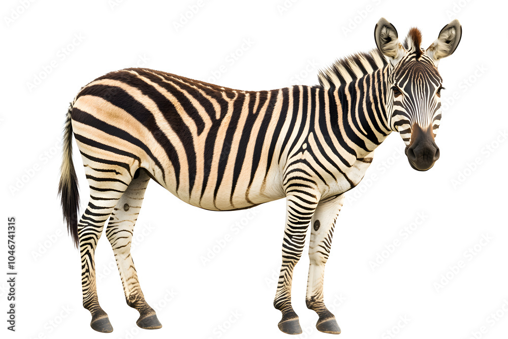 Fototapeta premium Zebra isolated on white background