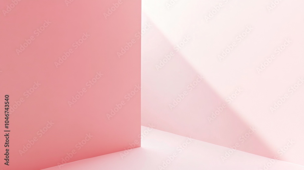 Fototapeta premium Photo of, Pink background with soft lighting for design, banner template